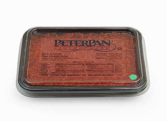 Wild Alaskan Salmon Red Caviar Peter Pan Grade 2 17.6 oz in a package.