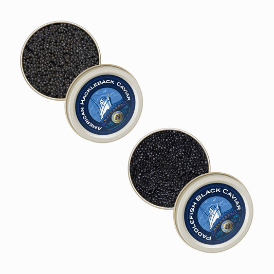 Wild American Hackleback and Paddlefish Caviar Tasting Set