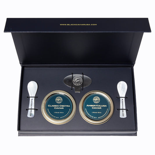 Classic Osetra & Amber Kaluga Caviar Gift Set