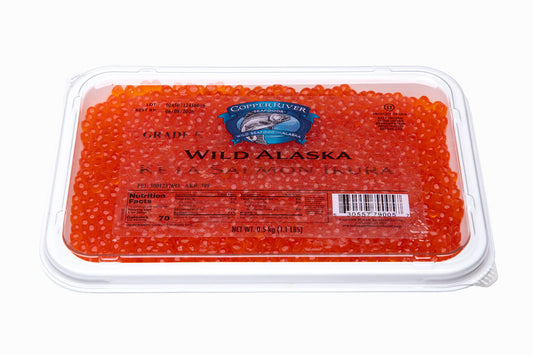 Wild Alaskan Chum Salmon Caviar Copper River (Grade 1, 2024 SEASON) 17.6 oz