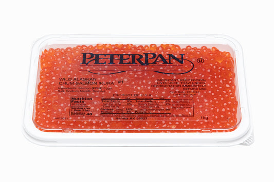 Wild Alaskan Chum Salmon Caviar Peter Pan (Grade 1, 2024 SEASON) 35.2 oz