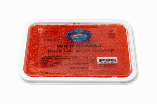 Wild Alaskan Pink Salmon Caviar Copper River PA (Grade 2, 2026 SEASON) 17.6 oz