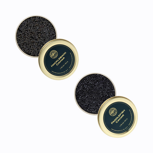 Wild American Hackleback and Paddlefish Caviar Tasting Set (2 x 1.76 oz)