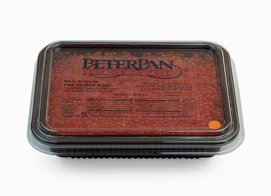 Wild Alaskan Salmon Red Caviar Peter Pan Grade 2 35.2 oz in a package.