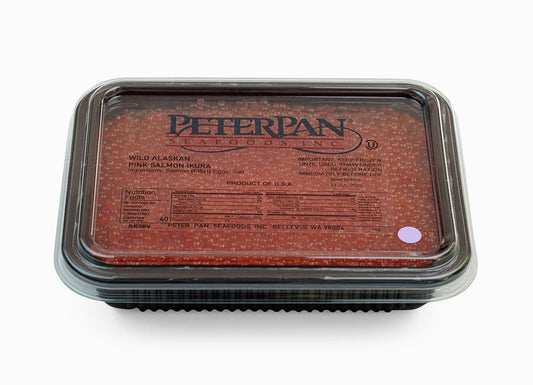 Wild Alaskan Salmon Red Caviar Peter Pan Grade 3 35.2 oz in a package.