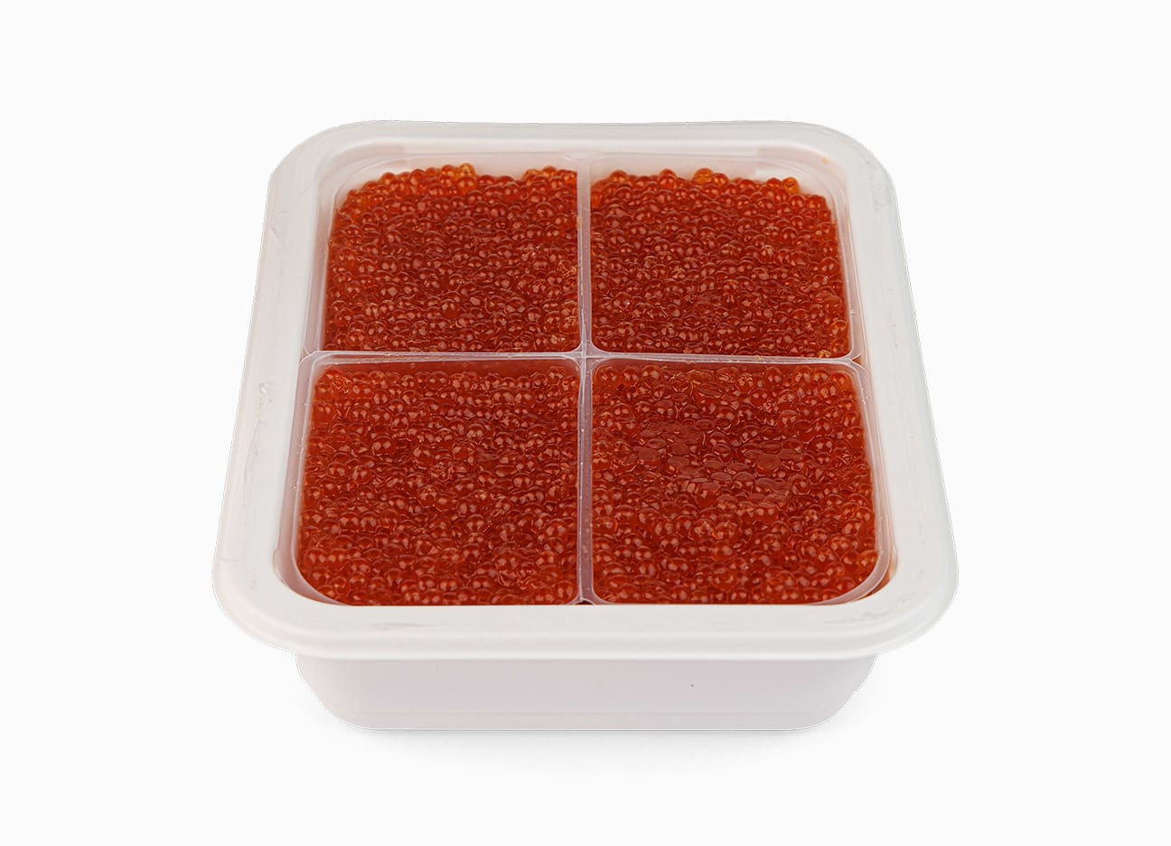 Wild Alaskan Pink Salmon Red Caviar Silver Bay 35.2 oz in an open package.